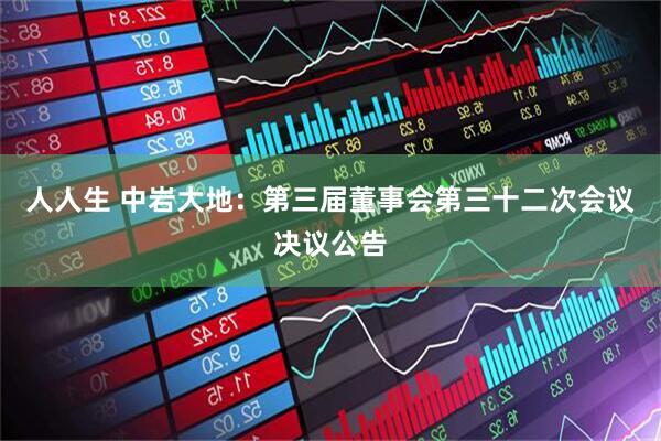 人人生 中岩大地：第三届董事会第三十二次会议决议公告