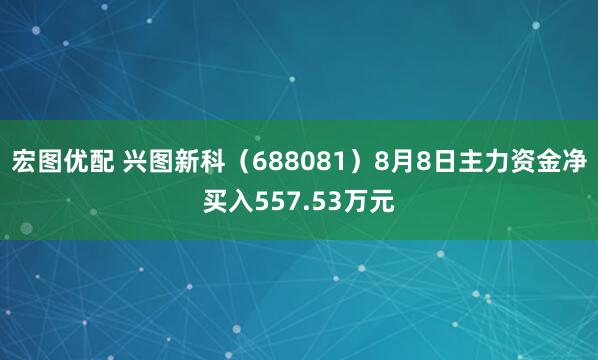 宏图优配 兴图新科（688081）8月8日主力资金净买入557.53万元